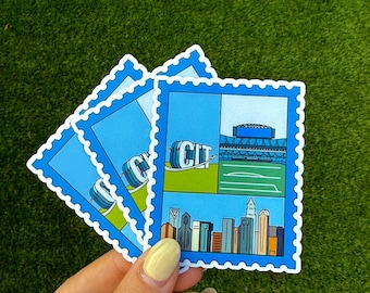 Charlotte NC Postage Stamp Sticker