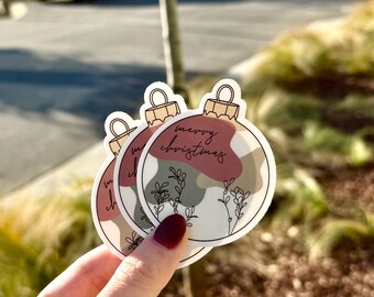 Merry Christmas Ornament Sticker
