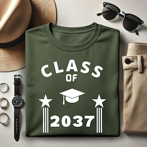 Class of 2037 Shirt, Grow With Me Gift, Funny Graduation Gift, Kindergarten Graduation Gifts, Growing Up Shirt, First Day of School kids Tee