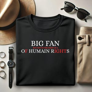 Big Fan Of Human Rights Shirt, Funny Human Rights Shirt, Progressive Political Tee, Freedom Equality Shirt, Feminist Activist Statement Tee