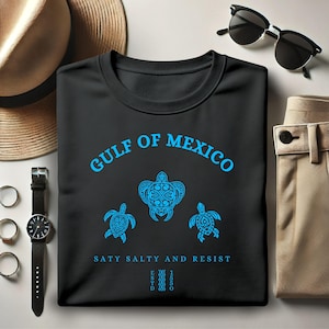 Stay Salty Turtle Shirt: Gulf of Mexico Resist Tee