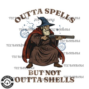 Sin hechizos pero no sin conchas PNG Divertido mago RPG DnD Regalo Juego de fantasía Humor Diseño PNG para fanático de los juegos de rol