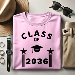 Class of 2036 Shirt, Class of 2036 Graduation Shirt, Grow With Me Shirt, Kindergarten Shirt, First Day of School, Graduation Gift