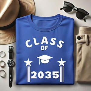 Class of 2035 Shirt, Grow With Me Gift, Funny Graduation Gift, Kindergarten Graduation Gifts, Growing Up Shirt, First Day of School Tshirt