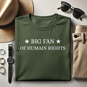 Big Fan Of Human Rights Shirt, Social Justice Activist Tee, Political Protest Shirt, Equality and Freedom Tshirt, Progressive Statement Tee