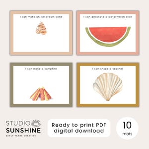 Fun in the Sun: Printable Summer Playdough Mats for Preschool Sensory Play Loose Parts