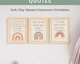 Play Quotes Posters: Boho Early Years Learning (PDF Download)