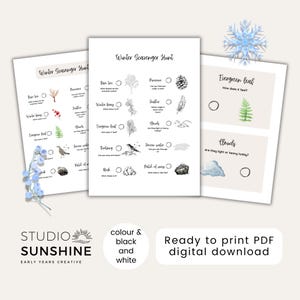 Preschool Fun in the Frost: Printable Winter Nature Scavenger Hunt for Kids to Explore Outdoors