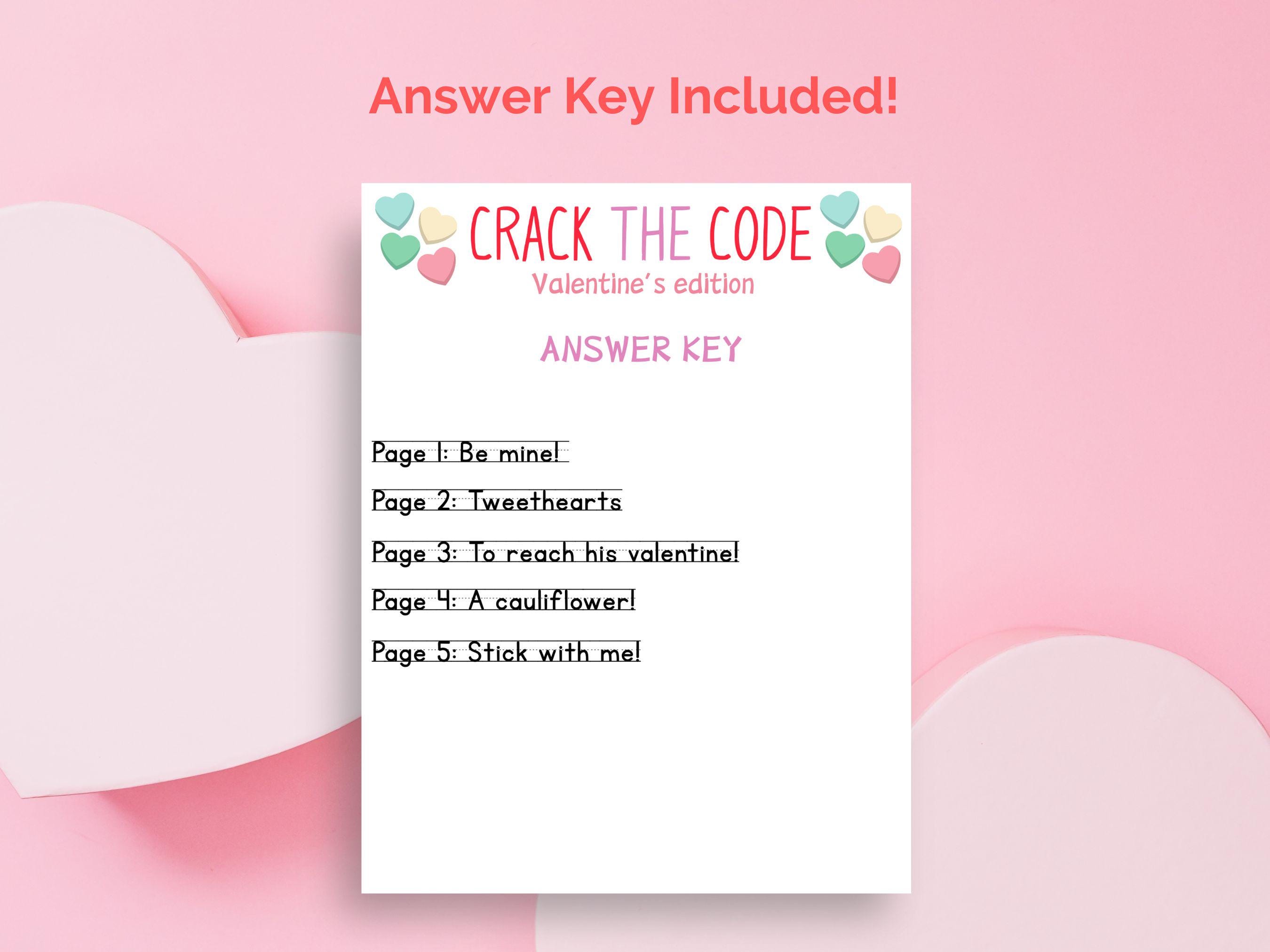 Valentine's Day Crack the Code Printable, Jokes Edition (PDF) - Etsy
