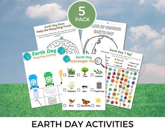 Earth Day Activities Bundle: Fun Learning Printables (Digital Download)