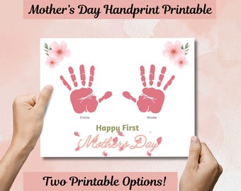 Mother's Day Handprint Art: DIY Keepsake Gift (PDF)