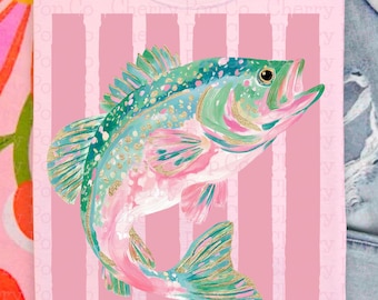 Lake Life Bass Fish Preppy Summer Shirt Design Digital Download