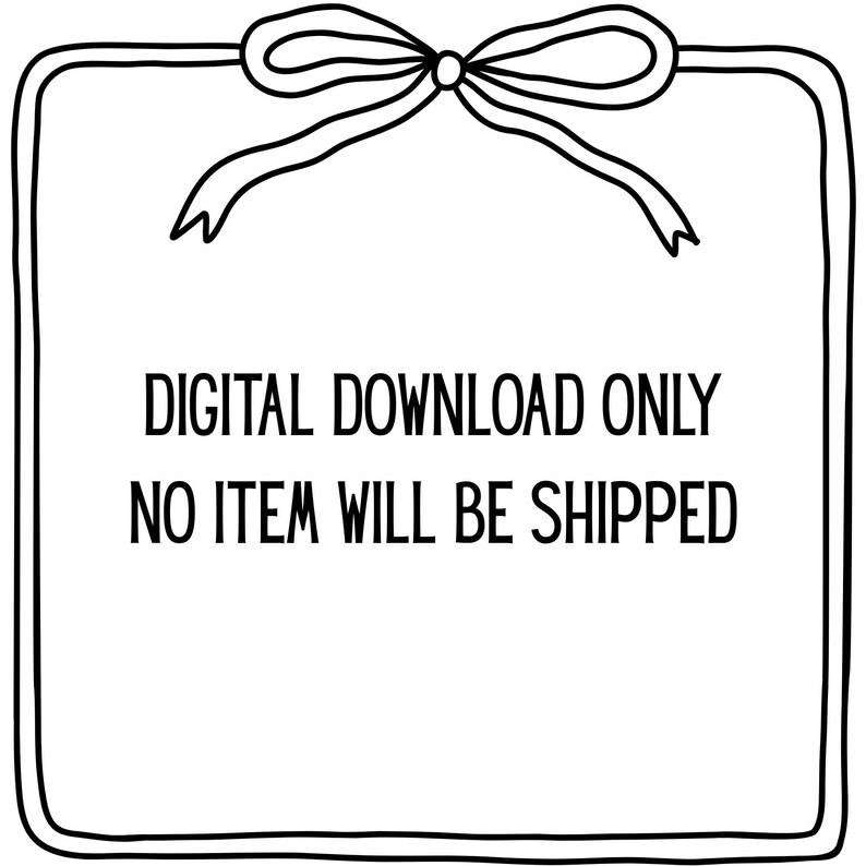 Puede incluir: Gr&aacute;fico de descarga digital en blanco y negro con un lazo en la parte superior. El texto dice "SOLO DESCARGA DIGITAL NO SE ENVIAR&Aacute; NING&Uacute;N ART&Iacute;CULO". La imagen est&aacute; encerrada en un borde negro.