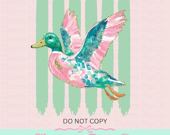 Adrette Ente PNG, Küstensommertiergrafik (Sublimations-Download)