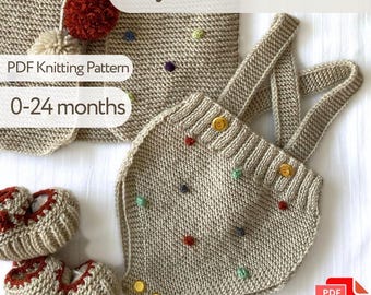 Baby Knitted Bloomers, DIY Diaper Cover, Shorts Knit for Toddlers– PDF Knitting Pattern