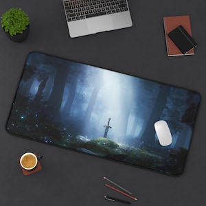 Sword in Forest Mouse Pad 3 - Gaming, Office Decor, Personalized Gift, Nature Lover&#39;s Accessory, Unique Home Office Idea