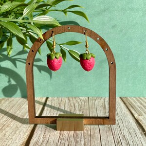 Strawberry Earrings | Polymer Clay Earrings | Hypoallergenic Earrings