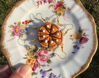 Pumpkin Pie Polymer Clay Earrings | Hypoallergenic Earrings