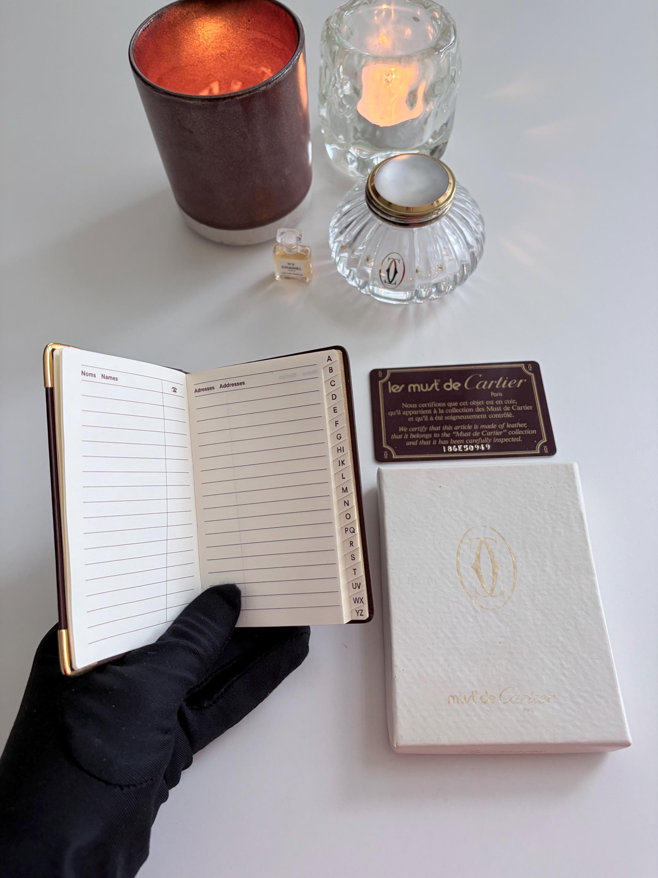 カレンダー・スケジュール Cartier Must GoatLeather Notebook Indigo Cartier Notebook - Etsy