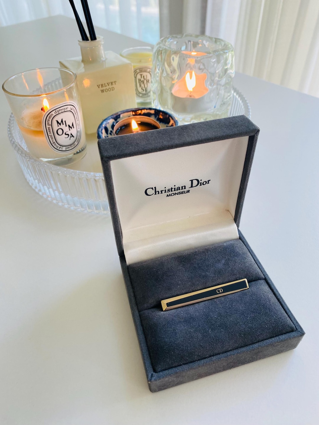 Vintage Christian Dior Monsieur Gold-Tone Multi-Purpose Clip 1980s: Christian Dior Monsieur Tie Clip – Gold-tone Metal  main image 4