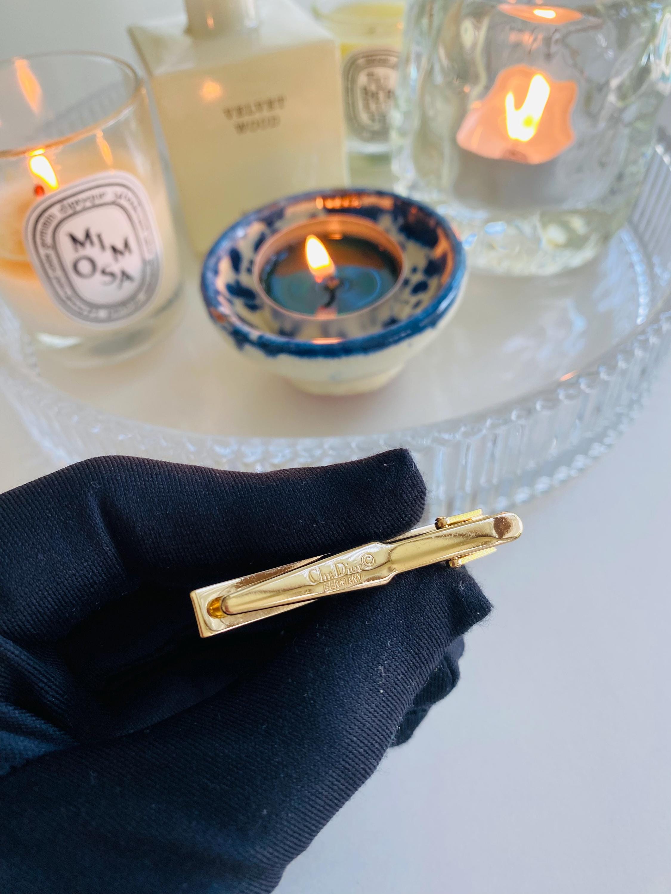 1980s: Christian Dior Monsieur Tie Clip – Gold-tone Metal  display picture 1