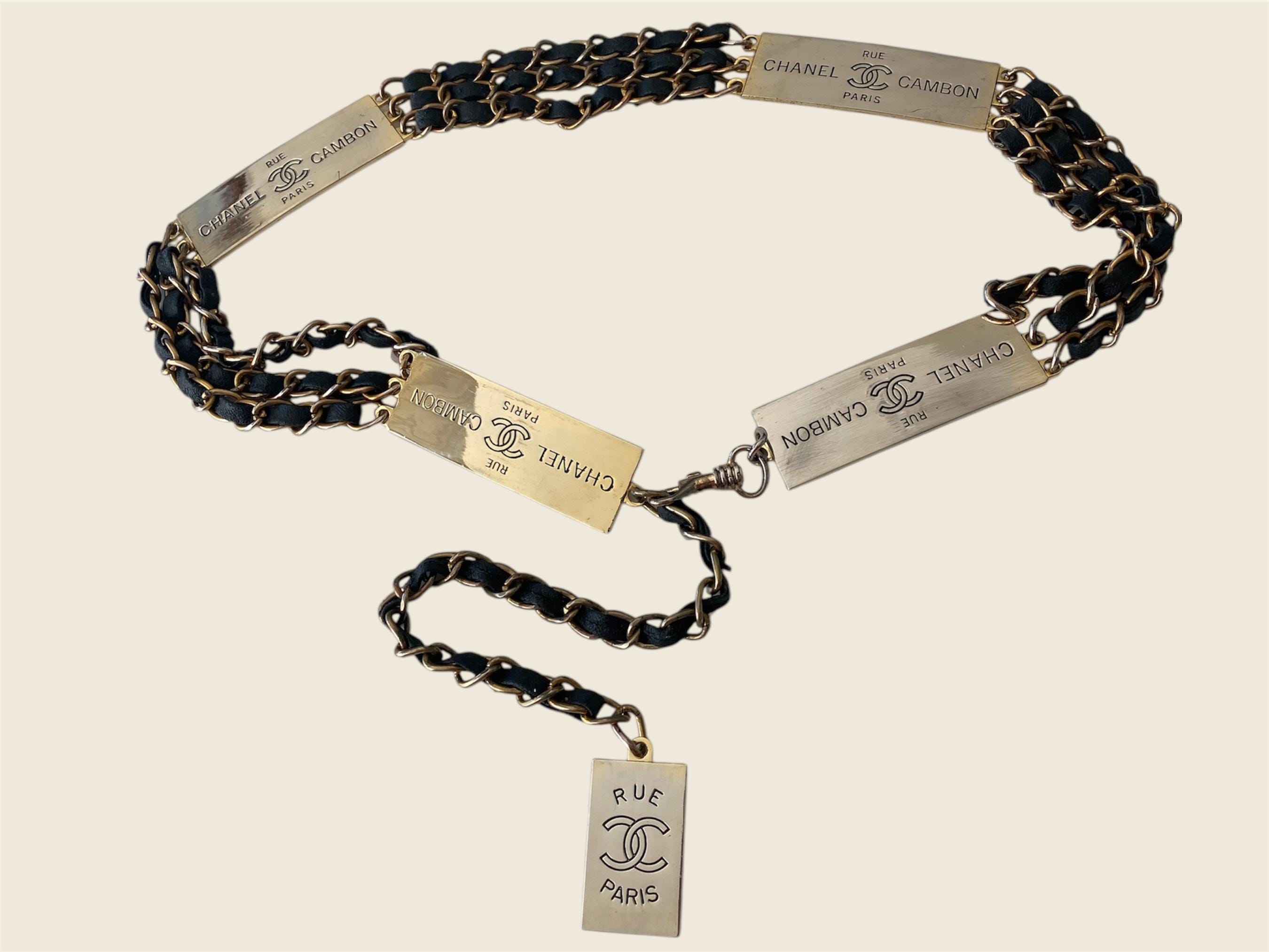 Chanel Cambon 
(Rue Paris)Chain Belt Vintage Chanel Gold Tone 31 Rue Cambon Paris Logo Chain Belt  main image 2