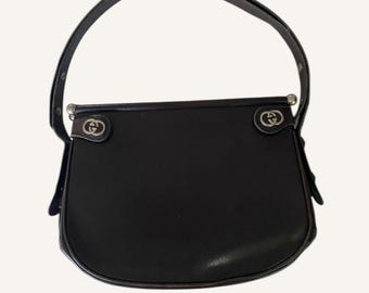 1970s: Gucci Shoulder Bag – Dark Brown Leather – Adjustable Strap – Vintage Handbag – Rare Collector Piece