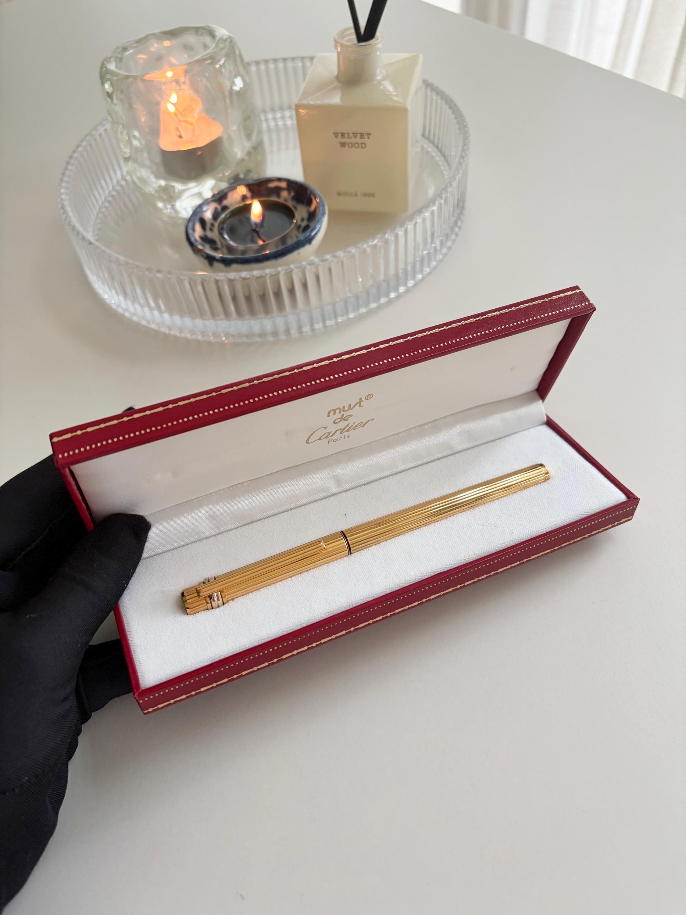 Must De Cartier Trinity Fountain Pen 18K Gold Nib – Vintage