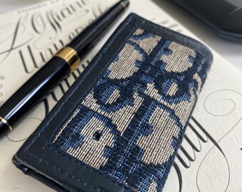 Christian Dior Key Holder Vintage 1970s — Oblique Monogram Canvas — Navy Blue — Designer Accessory