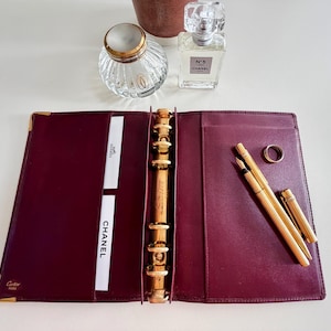 カレンダー・スケジュール Cartier Must GoatLeather Notebook Indigo Cartier Notebook - Etsy