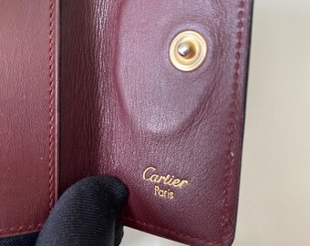 Must De Cartier Key Case/holder 1980s - Burgundy Leather - 4-hook