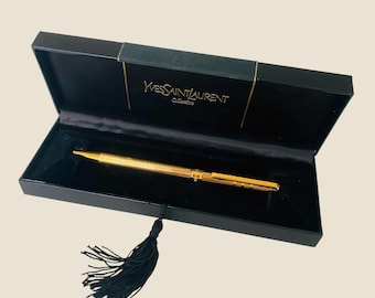 Yves Saint-Laurent　ステーショナリー Vintage Yves Saint Laurent Ballpoint Pen 1990s – Gold-tone – YSL