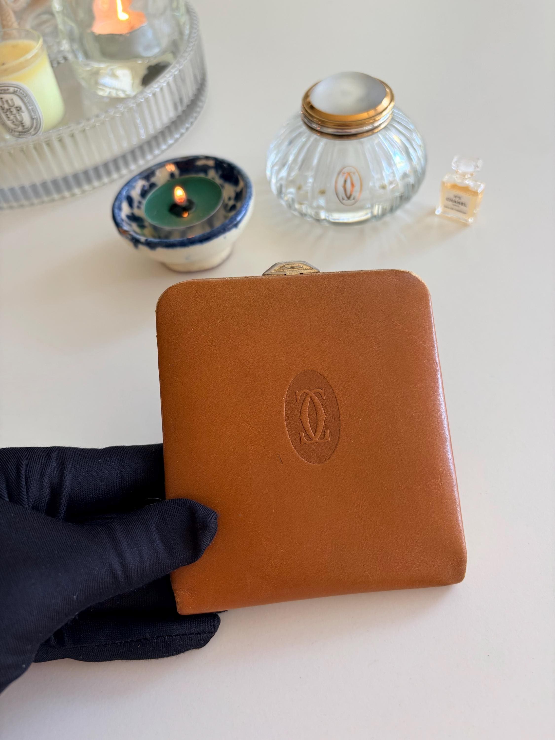 Vintage Cartier Cigarette Case 1950s/60s – Tan Leather – Mid-century