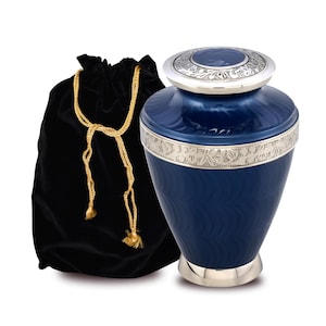 Metallurne für die menschliche Asche, Urne für Erwachsene, personalisierte Gedenkurne, elegante Andenken, Urne für Asche