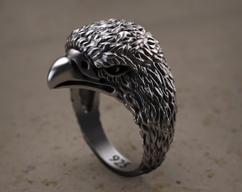 Anello Uomo Argento 925 Con Aquila Imperiale A Doppia Testa, Varie Misure Disponibili - Foto 3