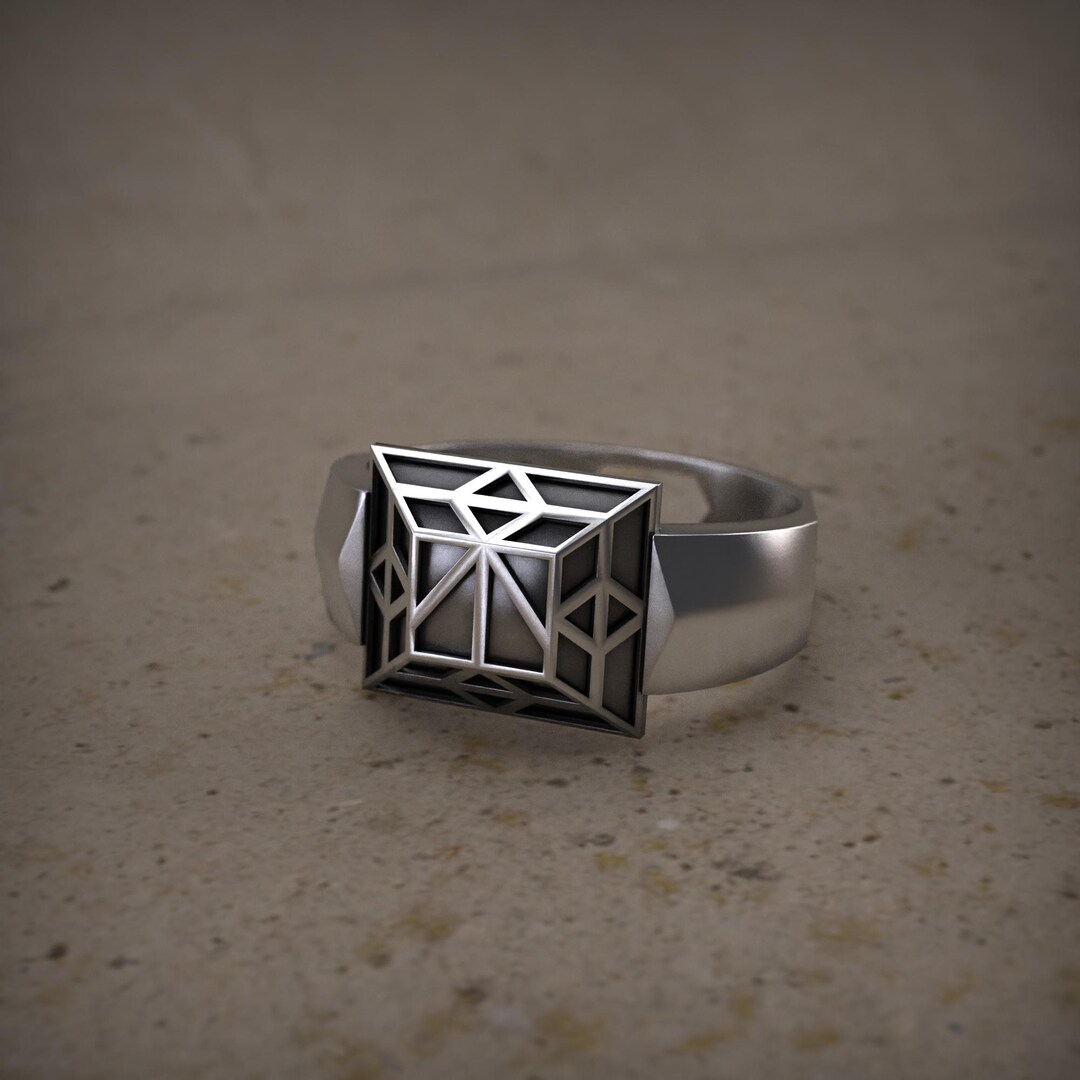 925 Sterling Silver Dwarven Rune Ring Inspired by Thorin and Durin ...