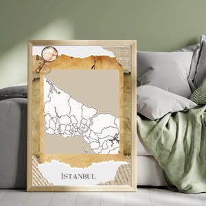 Personalisierte Vintage Stadtkarte | Personalisierte Digitale Karte Poster | Rustikale Reisekunst | Druckbare Wand Dekor Geschenk