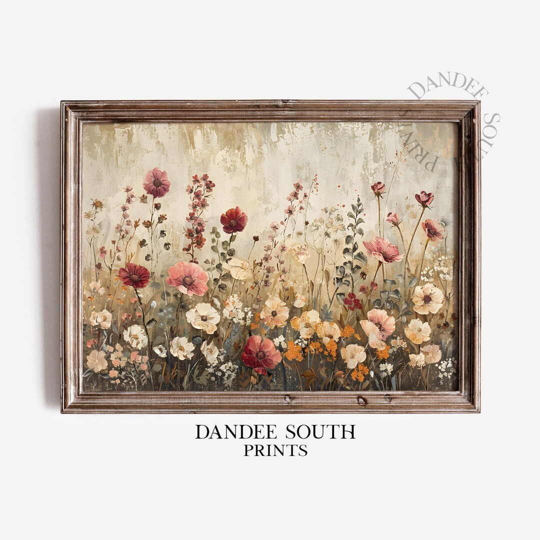 Rustic Fall Wildflowers Wall Art Printable, Autumn Wildflower Digital ...