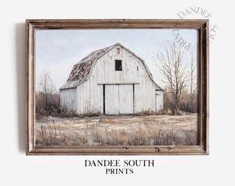 Rustic Barn Digital Wall Art, Old Barn, Rural Landscape Printable, Rustic Farmhouse Wall Decor, Vintage Countryside Home Wall Decor, 348