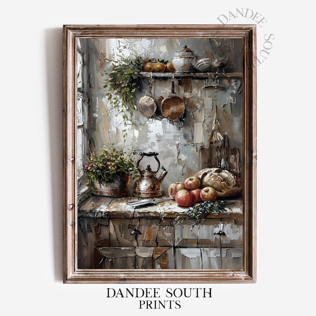 Rustic Fall Kitchen Digital Wall Art PRINTABLE, Rustic Autumn Printable ...
