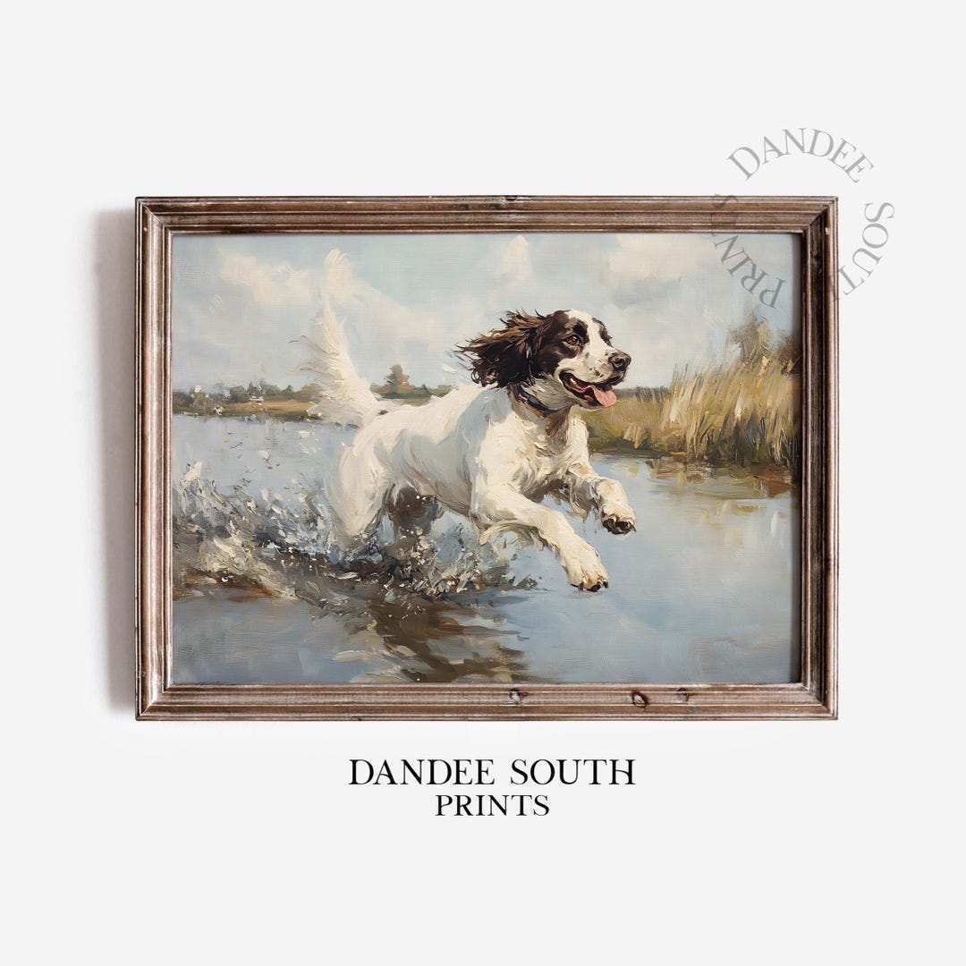 English Springer Spaniel Wall Art PRINTABLE, Hunting Dog Printable Wall ...