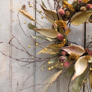 Autumn Hedgerow Wreath - Autumn Wreath - Fall Wreath - Dried Flower Wreath