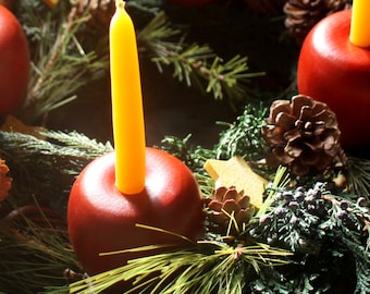 Advent Apple Wreath - Advent Wreath - Christmas Table Centerpiece