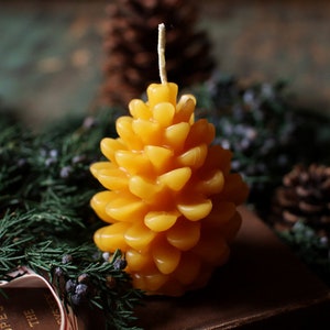 Beeswax Pine Cone Candle