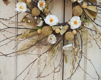 Bushes and Briars Wreath - Wedding Wreath - Spring Wreath - All Year Wreath