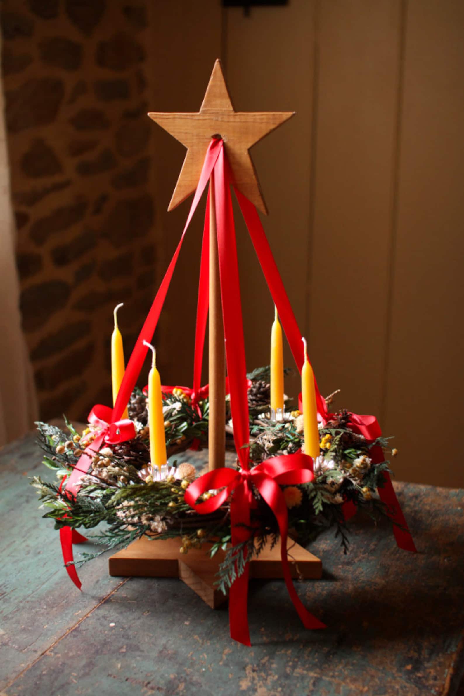 Traditional German Advent Wreath Count Sundays before Christmas