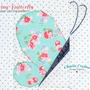 Spring Butterfly ~ a paper piecing pattern