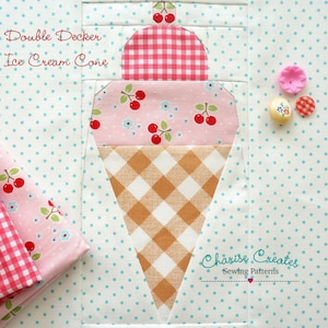 Doppeldecker Eiswaffel ~ ein Schnittmuster aus Papier