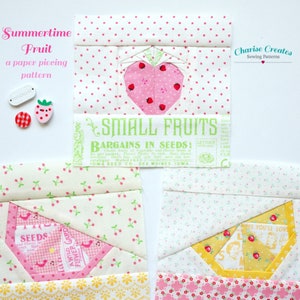 Summertime Fruit, a Paper Piecing Pattern