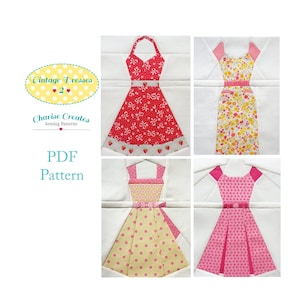Vintage Dresses 2, Paper Piecing Pattern